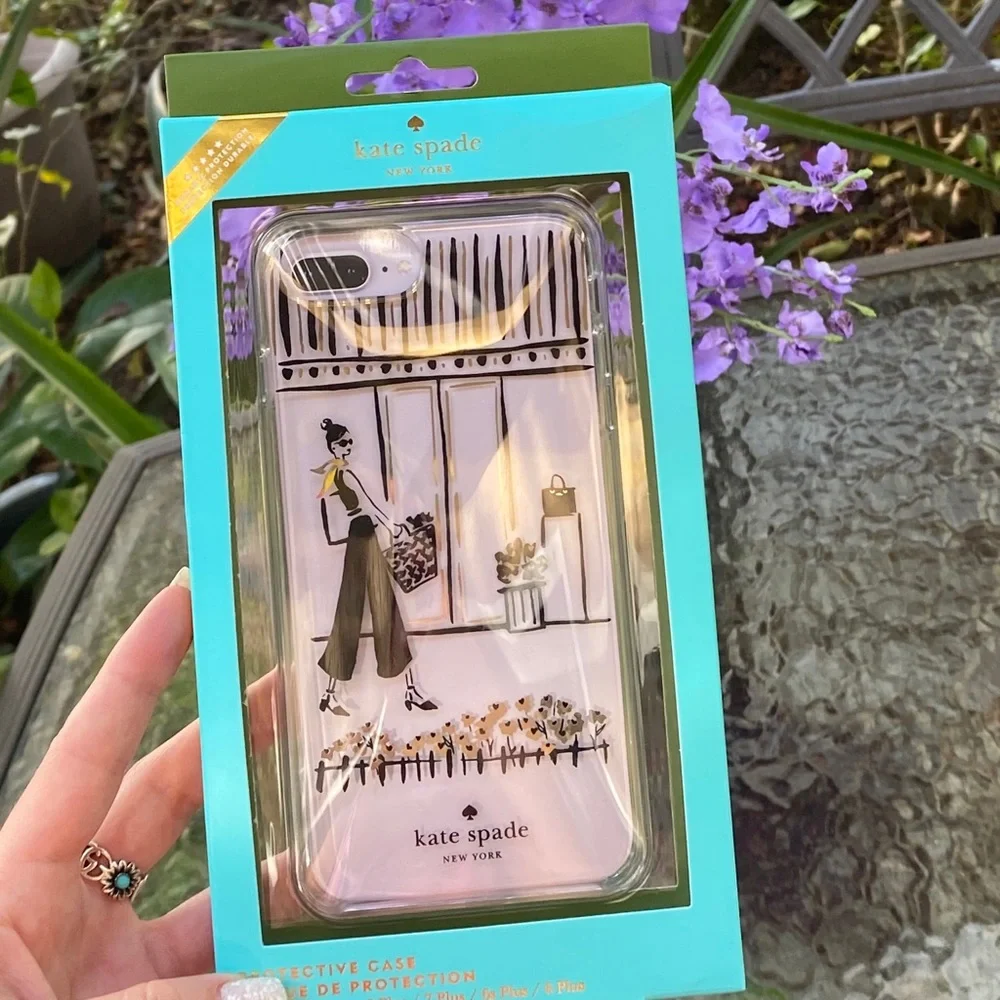 Kate Spade Black & White Market Stroll iPhone Case